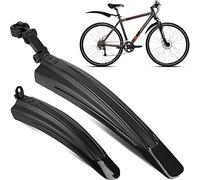 Favuit Garde Boue de Vélo, Universelle Réglable Garde-Boue VTT Kit Epaissir Elargir Les Ailes Avant Garde-Boue Arrière pour 20-26 Pouces Vélo de Montagne Vélo de Route Bike de Ville