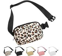 Favuit Mini sac banane sac léger et tendance sangle réglable idéal pour voyage, randonnée, festivals essentiels du quotidien imprimé léopard One Size Élégant