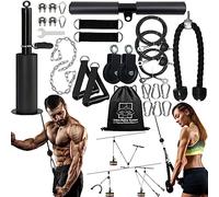 Favuit Poulie Musculation, Double Poulie Entraînement des Bras Maison Fitness Cable Poulie Triceps Tirage Musculation LAT Pulldown Machine Équipement pour Biceps Curl, Extensions de Triceps