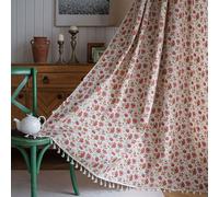 FAWFCJD Rideaux Occultants Floraux Boho for Chambre À Coucher Shabby Chic, Assombrissant, Rideau De Fenêtre À Isolation Thermique, Panneaux Épais, Draperies À Motif De Fleurs(Size:150x220cm)