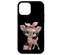 Fawn Baby Deer Lunettes léopard Rose Girly Glam Graphic Sharp Coque pour iPhone 12 Mini