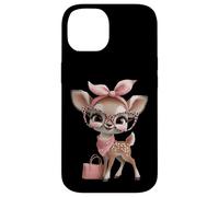 Fawn Baby Deer Lunettes léopard Rose Girly Glam Graphic Sharp Coque pour iPhone 14