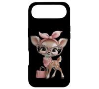 Fawn Baby Deer Lunettes léopard Rose Girly Glam Graphic Sharp Coque pour iPhone Air