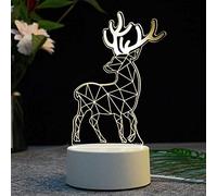 Fawn Lamps 3D Illusion Optique Veilleuse LED Lampe De Table 3 Couleurs Bouton Interrupteur De Commande Avec 230V EU Plug Lampes De Table chambre Chevet Bande Dessinée Luminaire Décor Cadeaux