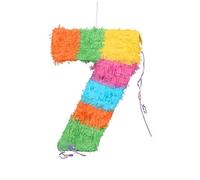 Fax Potato Ensemble Pinata Numéro 7 avec Bâton et Bandeau - Bâton Bleu - Mexicain Enfants Filles Garçons Fête d'anniversaire Parties Jeus Décorations Trousse