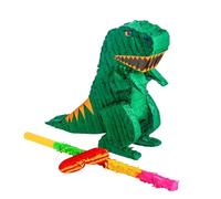 Fax Potato Set de fête Pinata pour Dinosaure de paxe de paxe - avec bâton et Bandeaux | 40 x 13 x 55cm - Vert - Parties d'anniversaire