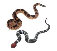 Faxianther 2 Pièces Serpents en Plastique Figurine Serpent en TPR Serpent Jouet Faux Serpent Rat Réaliste Décoration d’Halloween