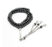 Faxianther Chapelet de Prière Tesbih 99 Perles Misbaha Musulmanes Collier Avec Perles de 6 mm - Cadeau Islamique