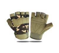 Faxianther Gants Tactiques Demi-Doigts pour Enfants 8-10 Ans Gant Militaire Anti-dérapants Facile à Enfiler pour Vélo Cyclisme Randonnée et Sports de Plein Air