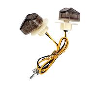 faxiulan Indicateurs Tournage Moto Clignotant de moto 12V, clignotant jaune, éclairage goutte d'eau, indicateurs, une paire lumières Piranha