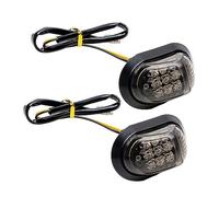 faxiulan Indicateurs Tournage Moto Clignotant de moto 12V, clignotant jaune, éclairage goutte d'eau, indicateurs, une paire lumières Piranha