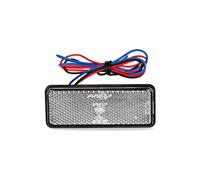 faxiulan Indicateurs Tournage Moto Réflecteur d'arrêt frein arrière 12V feu position latéral d'avertissement réflecteur rectangulaire, voiture, camion, remorque, moto