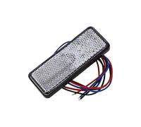 faxiulan Indicateurs Tournage Moto Réflecteur rectangulaire de moto 12V, clignotant frein arrière, réflecteur voiture ATV, feux d'avertissement latéraux camion