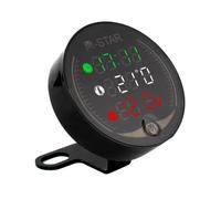 faxiulan Odomètre Tachymètre Quick Charge Car for Charger Socket Digital Display Voltmeter Thermometer+Stopwatch Temperature Voltage Tester