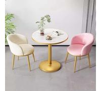FAXJRU 60CM Ensemble Table Ronde À Manger et 2 Chaises,Table Chaise Moderne, pour Cafés Salons Restaurants Bureaux conférence Club Salle(F)