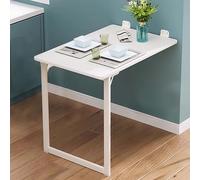 FAXJRU Petite table de salle à manger pliante à fixation murale, 90 x 60 x 74,9 cm, bureau pliable, bureau flottant blanc, pour petit espace, buanderie, chambre, bureau à domicile