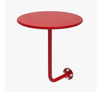 FAXJRU Petite Table Ronde de 40 cm,Coloré Table Flottante Basse Murale, D'appoint Murale avec Pied en Métal,Plateau de Salon, Adaptée aux cafés, Pubs et de Chevet Générique(Red)