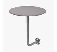 FAXJRU Petite Table Ronde de 40 cm,Coloré Table Flottante Basse Murale, D'appoint Murale avec Pied en Métal,Plateau de Salon, Adaptée aux cafés, Pubs et de Chevet Générique(Gray)