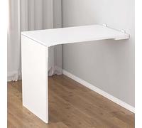 FAXJRU Table Murale Rabattable Blanche Bureau Mural Rabattable Établi Tablette Murale Rabattable pour Table À Manger, Peu Encombrant/Adhésif(White,60 * 120cm/24 * 47in)