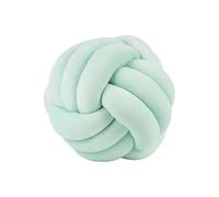 Fay Bless Coussin rond avec nœud - Coussin décoratif en velours doux pour canapé, lit, sol ou salon - Oreiller en peluche noué à la main pour décoration d'intérieur, design minimaliste (nœud vert