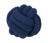 Fay Bless Coussin rond doux fait à la main pour chambre à coucher, lit et salon (bleu foncé, 28 cm)