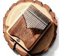 Fay Bless Kalimba - Piano à pouce Mbira portable, instrument de musique en bois fabriqué à la main, instrument facile à apprendre pour les débutants (A-Comb21-BlackWalnut-ENG-Access)