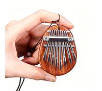 Fay Bless Kalimba - Piano à pouce Mbira portable, instrument de musique en bois fabriqué à la main, instrument facile à apprendre pour les débutants (D-Mini8-Sapphire-Lanyard)