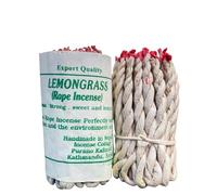 Fay Bless Lot de 2 paquets d'encens en corde fait main du Népal (citronnelle)