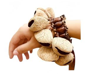 Fay Bless Seed Shell - Bracelets de danse, avec grelots pour la danse, le yoga, la méditation, l'ASMR et la thérapie sonore (Pang)