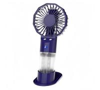Fay Bless Ventilateur portatif à double brume, rechargeable par USB, mini refroidisseur portable à 3 vitesses (bleu foncé)