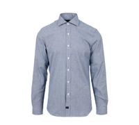 Fay - Chemise à Manches Longues en Coton Bleu - Homme - Chemises - Blanc - Taille: 2XL