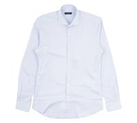 Fay - Chemise Popeline Stretch à Col Français - Homme - Chemises - Bleu - Taille: 3XL