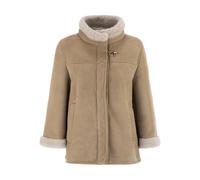 Fay, Femme, Vestes, Gris, Taille: 40 FR Manteau à bascule avec bordure en peau de mouton