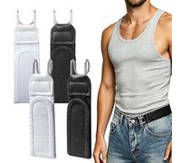fayaahoo 4pc Ceinture Sans Boucle Homme et Femme, Ceinture Elastique Réglable avec Scratch, Ceintures Homme Sans Boucle, Idéale pour Jeans, Travail, Casual et Quotidien (Noir et Blanc)