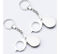 FAYAHAR 2 Pièces Loupe, (20x et 5X) avec Porte Clés Loupe de Poche Portable, Miroir Grossissant Pliable en Verre, pour Lecture Inspection Exploration Plein Air Pratique