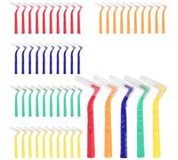 FAYAHAR 50 Pièces Brossettes Interdentaire, 5 Tailles Brossette Interdentaires en Forme de L, Portables Brossettes Interdentaires, pour Inter Dentaire Hygiène Interdentaire (5 Couleurs)