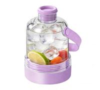 fayarrd Bouteille Isotherme et Moule à Glaçons | 400 ml, gobelet réutilisable et portable | Bac à glaçons avec couvercle et récipient,pour Jus Whisky Café Froid Boissons Sport Extérieur Été