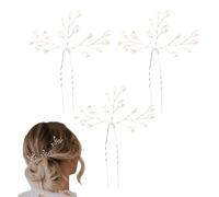 fayarrd Lot de 3 pinces à cheveux élégantes avec perles pour mariée, demoiselle d'honneur, bal de fin d'année, réception, fête, voyage, activité, événement