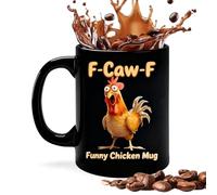 fayarrd Mug Poulet Drôle,Mug en Céramique pour Café avec Poignée,Tasses à Thé Ménagères | pour Jus Bière Lait Étude Salle à Manger Bureau Restaurant Hôtel Enseignants Étudiants