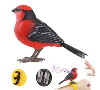 fayarrd Oiseau parlant - Figurines d'oiseau Jouets - Électronique Mignon Bureau Réaliste pour Parler Interaction Voyage en plein air