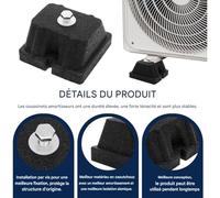 fayarrd Patins Anti-Vibrations - 4 Pièces Bases Amortisseuses Caoutchouc pour Console Sol - Isolateur Support Fixation pour Mini Split Climatiseur Pompe à Chaleur | Mini-Split Extérieur