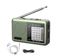fayarrd Radio AM FM Portative | Radio Portable avec Casque Audio | Batterie Rechargeable, Récepteur Ondes Courtes Bande Intégrale pour Extérieur, Maison, Voyage et Camping