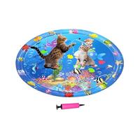 fayarrd Tapis rafraîchissant pour chien - Résistant aux rayures - 100 x 100 cm - Coussin rafraîchissant gonflable avec pompe - Jouet sensoriel interactif pour temps chaud - Pour voyage, voiture