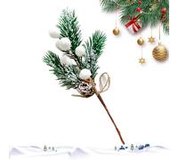 fayarrd Tiges de Baies de Houx, décor de Noël de Baies Rouges | Branches de Faux pins de Noël,Petites Branches de Fruits Rouges, décoration de Festival Portable, de Simulation pour Porte d'entrée