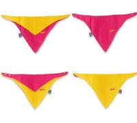 Faye and Lou Dribble Bavoir (Rose/jaune)