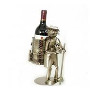 Faye Import Porte-bouteille Randonneur, Râtelier à Bouteilles, Montage au Sol, Argent, 35 x 20 x 20 cm