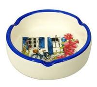 FAYE Petit cendrier en céramique blanche décorée 10 cm BLANC G