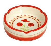 FAYE Petit cendrier en céramique blanche décorée 10 cm BLANC G