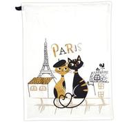 FAYE : Torchon Chats Amoureux 'Marcel' 45 x 60cm