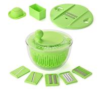 Fayelong Chopper De Légumes Avec 5 Lames Slicer Alimentaire Shredder Chopper Grille Automatique Pour Les Légumes Concombre 5L Machine À Laver Les Légumes Sèche-linge Filtre Pour La Cuisine